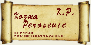 Kozma Perošević vizit kartica
